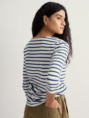 Seasalt Womens Sailor Top Regular - Breton Dark Voyage