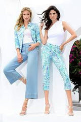 Robell Women’s Trousers Lena 09 65cm | 52550 5654 | Col 75 Blue/Green