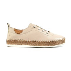 Lunar Women's Leather Plimsole Evie | Cream