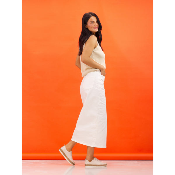 Lunar Women's Leather Plimsole Evie | Cream