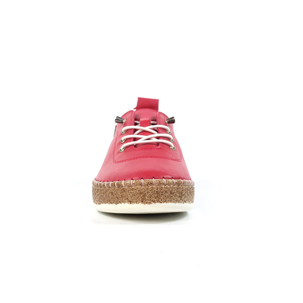 Lunar Womens Leather Plimsole Evie | Raspberry