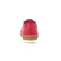 Lunar Womens Leather Plimsole Evie | Raspberry