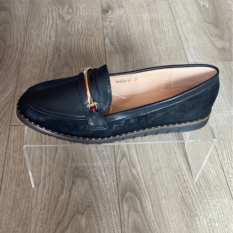 Shoes Women’s Black Loafers | WA54-91