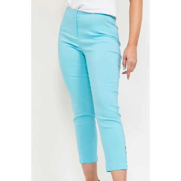 Robell Women’s Trousers Lena 09 65cm | 52550 5499 Col 760 Turquoise