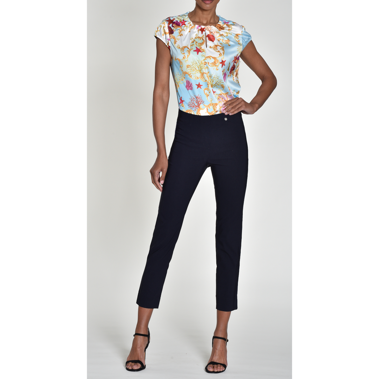 Robell Women's Trousers Cropped Super slim Rose 09 68cm | 51527 5499 | Col - 69 Navy