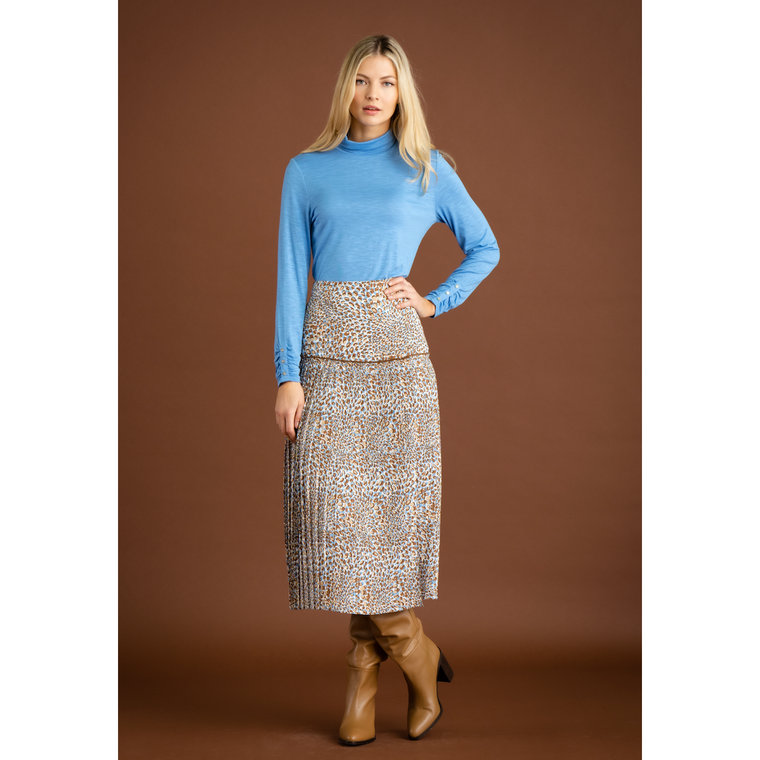 Marble Women's Skirt | Blue Brown print 7084 208