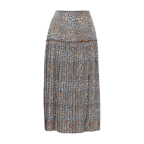 Marble Women's Skirt | Blue Brown print 7084 208