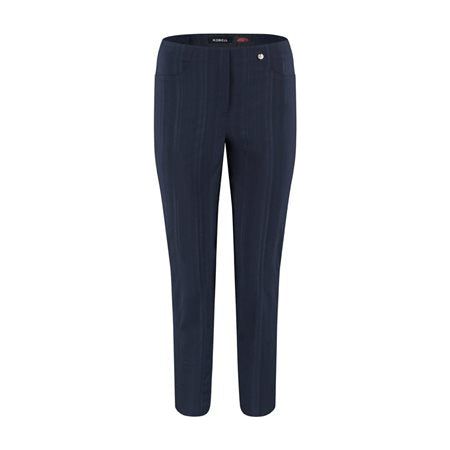 Robell Women’s Trousers Seersucker Rose 09 68cm | 51622 54554 | Col - 69 Navy