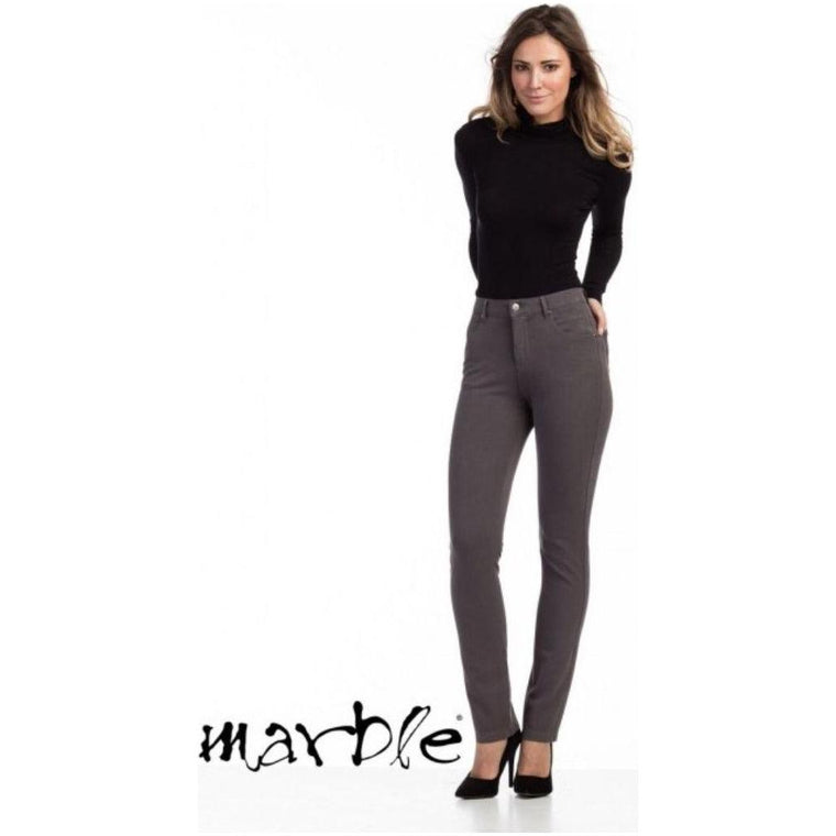 Marble Women's Jeans Straight Leg Grey | 2402 105