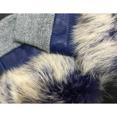 Jayley Women’s Fingerless Gloves Fur Trim | GLVF406A
