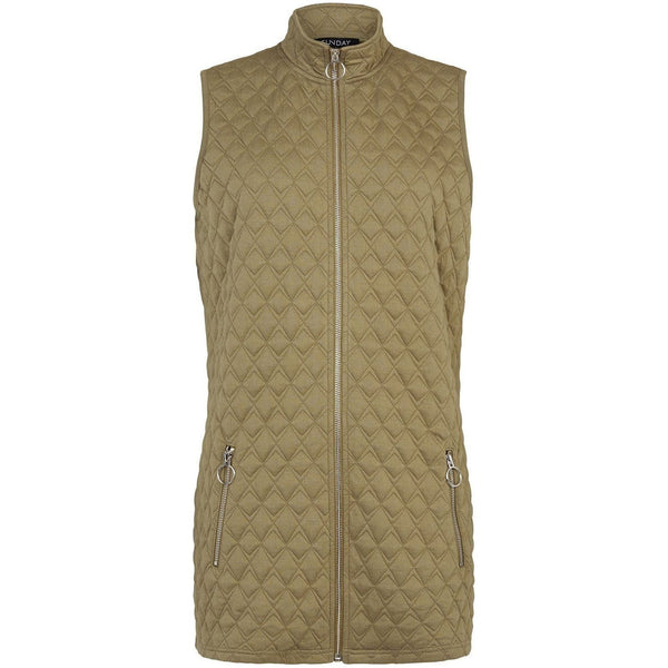 Sunday Women’s Long Gilet Olive Green  | 6371 6591 85